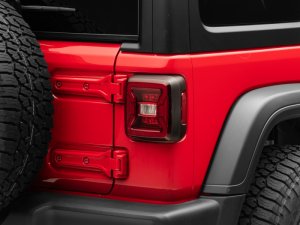 Jeep Wrangler JL Tail Lights - Raxiom - LED - Black Housing - Red Lens - `18-`22