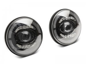 Jeep Wrangler JK LED Headlights - Raxiom - Axial Series - Black - `07-`18