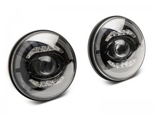 Jeep Wrangler JK LED Headlights - Raxiom - Axial Series - Black - `07-`18