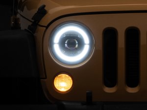 Jeep Wrangler JK LED Headlights - Raxiom - Axial Series - Black - `07-`18