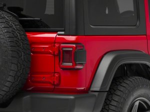 Jeep Wrangler JL LED Tail Lights - Raxiom - Horizon - Black Housing, Red Lens - `18-`23