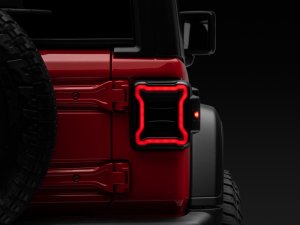 Jeep Wrangler JL LED Tail Lights - Raxiom - Smoked Lens - Black - `18-`22