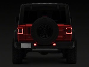 Jeep Wrangler JL Reflector Lamps - Rear - Raxiom - LED - Clear - `18-`23