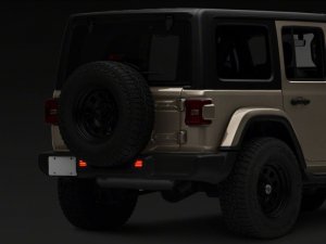 Jeep Wrangler JL LED Rear Bumper Reflector Lights - Rear - Raxiom - Smoked - `18-`23