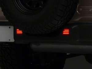Jeep Wrangler JL LED Rear Bumper Reflector Lights - Rear - Raxiom - Smoked - `18-`23