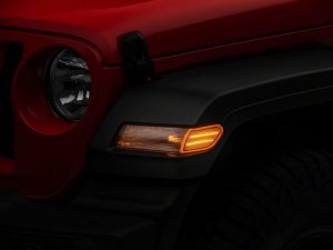 Jeep Wrangler JL Fender Flare Marker Lights - Front - Raxiom - Axial Series - Clear - `18-`23