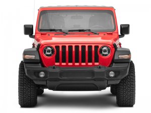 Jeep Wrangler JL LED Headlights - Raxiom - 9-Inch w/ DRL and Halo - Black - `18-`22