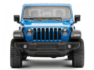 Jeep Gladiator LED Light Bar with Hood Mounting Brackets - Raxiom - Axial Series 30-Inch Single Row - Textured Black - `18-`23