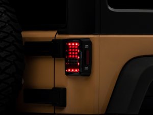 Jeep Wrangler JK LED Tail Lights - Rear - Raxiom - Axial Series - Black - `07-`18