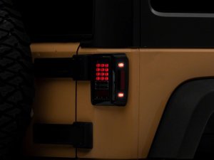 Jeep Wrangler JK LED Tail Lights - Rear - Raxiom - Axial Series - Black - `07-`18