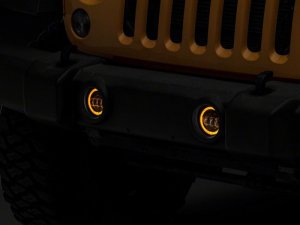 Jeep Wrangler JK Fog Lights - Raxiom - Halo LED - Amber - `07-`18