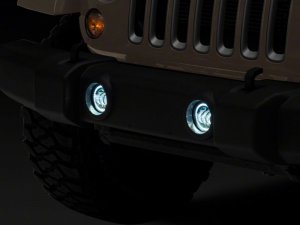 Jeep Wrangler JK Fog Lights - Raxiom - Axial Series 4-In LED w/ Halo - White - `07-`18