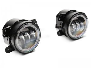 Jeep Wrangler JK Fog Lights - Raxiom - Axial Series 4-In LED - RGB Halo - `07-`18