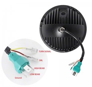 Jeep Wrangler JK LED Headlights - Raxiom - DRL - Blk Housing - Black - `07-`18