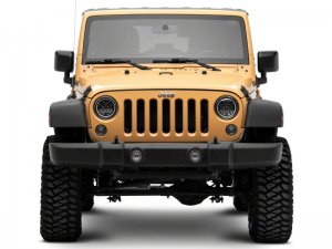 Jeep Wrangler JK LED Headlights - Raxiom - Axial Spider with Angel Eye Halo - Black Housing - `07-`18