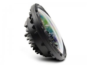 Jeep Wrangler JK LED Headlights - Raxiom - Axial Spider with Angel Eye Halo - Black Housing - `07-`18