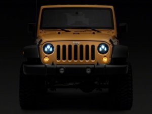 Jeep Wrangler JK LED Headlights - Raxiom - Blue - `07-`18