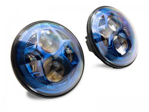 Jeep Wrangler JK LED Headlights - Raxiom - Blue - `07-`18