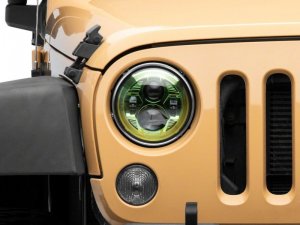 Jeep Wrangler JK LED Headlights - Raxiom - Green - `07-`18