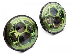 Jeep Wrangler JK LED Headlights - Raxiom - Green - `07-`18