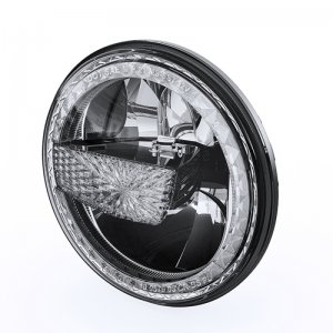 Jeep Wrangler JK LED Headlights - Raxiom - w/ Halos- Black Housing - Clear - `07-`18