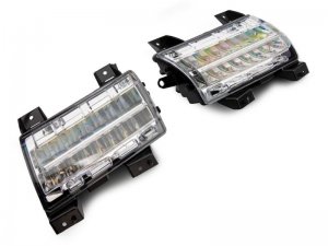 Jeep Wrangler JL Turn Signal Lights - Raxiom - Sequential LED Parking/Turn Signal - Chrome - `18-`23