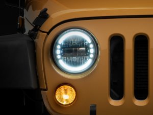 Jeep Wrangler JK LED Headlights - Raxiom - Black - `97-`18