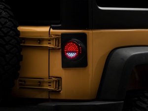 Jeep Wrangler JK LED Taillights - Raxiom - Halo - Black - `07-`18
