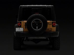 Jeep Wrangler JK LED Taillights - Raxiom - Halo - Black - `07-`18