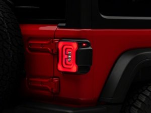 Jeep Wrangler JL LED Taillights - Raxiom - Axial Series Carver - Smoked Lens - `18-`23
