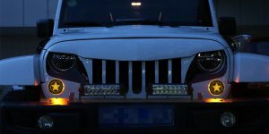 Jeep Wrangler JK Turn Signal Lights - Raxiom - Axial Series - Smoked - `07-`18