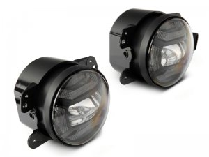 Jeep Wrangler JK Fog Lights - Raxiom - Axial Series 4-In LED - Clear - `07-`18