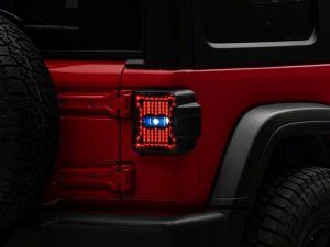 Jeep Wrangler JL LED Taillights - Raxiom - Axial Series Linear - Black Housing (Smoked Lens) - `18-`23