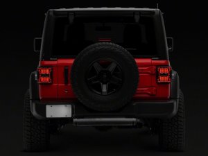 Jeep Wrangler JL LED Taillights - Raxiom - Axial Series Linear - Black Housing (Smoked Lens) - `18-`23
