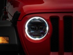 Jeep Gladiator LED Headlights - Raxiom - Axial Series 9-Inch Angel Eye - `18-`23