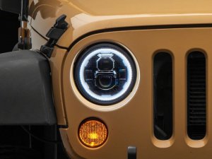 Jeep Wrangler JK LED Headlights - Raxiom - Axial - Black - `07-`18