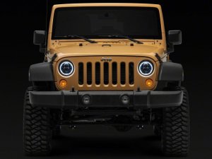 Jeep Wrangler JK LED Headlights - Raxiom - Axial - Black - `07-`18