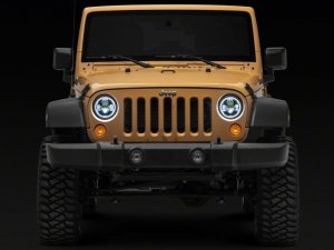 Jeep Wrangler JK LED Headlights - Raxiom - Axial - Black - `07-`18