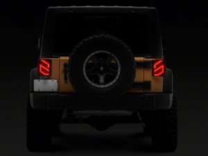 Jeep Wrangler JK LED Taillights - Rear - Raxiom - Trident - Black - `07-`18