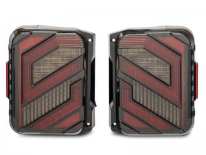 Jeep Wrangler JK LED Taillights - Rear - Raxiom - Trident - Black - `07-`18