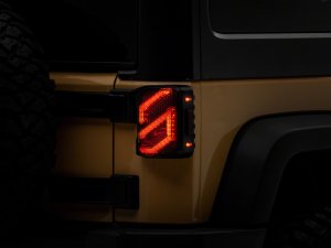 Jeep Wrangler JK LED Taillights - Rear - Raxiom - Trident - Black - `07-`18