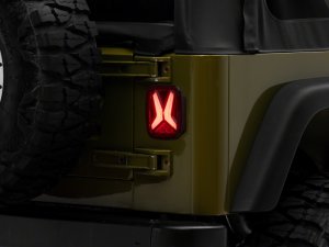 Jeep Gladiator Taillights - Raxiom - LED, Black Housing - Smoked - `76-`06