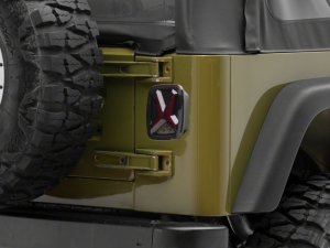 Jeep Gladiator Taillights - Raxiom - LED, Black Housing - Smoked - `76-`06