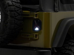Jeep Gladiator Taillights - Raxiom - LED, Black Housing - Smoked - `76-`06