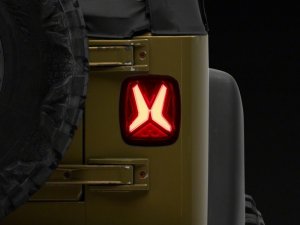 Jeep Gladiator Taillights - Raxiom - LED, Black Housing - Smoked - `76-`06