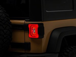 Jeep Wrangler JK LED Tail Lights - Rear - Raxiom - Axial Series - Black - `07-`18