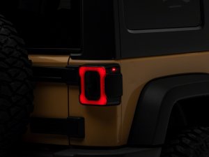 Jeep Wrangler JK LED Tail Lights - Rear - Raxiom - Axial Series - Black - `07-`18