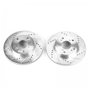 Honda Civic Brake Rotors (2) - Front - PowerStop - Evolution Drilled & Slotted - `12-`15