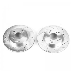 Honda Civic Brake Rotors (2) - Front - PowerStop - Evolution Drilled & Slotted - `12-`15
