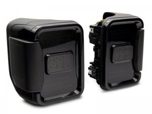 Jeep Gladiator Taillights - Rear - Raxiom - Factory Halogen LED, Black Housing - Smoked - `20-`23